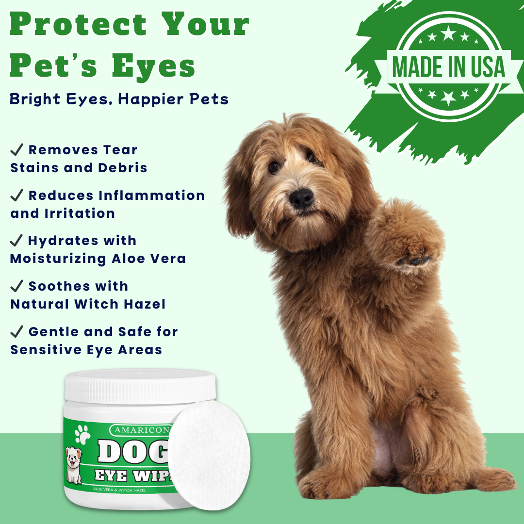 Dog Eye Wipes – Gentle and Natural Eye Care – 100 Wipes