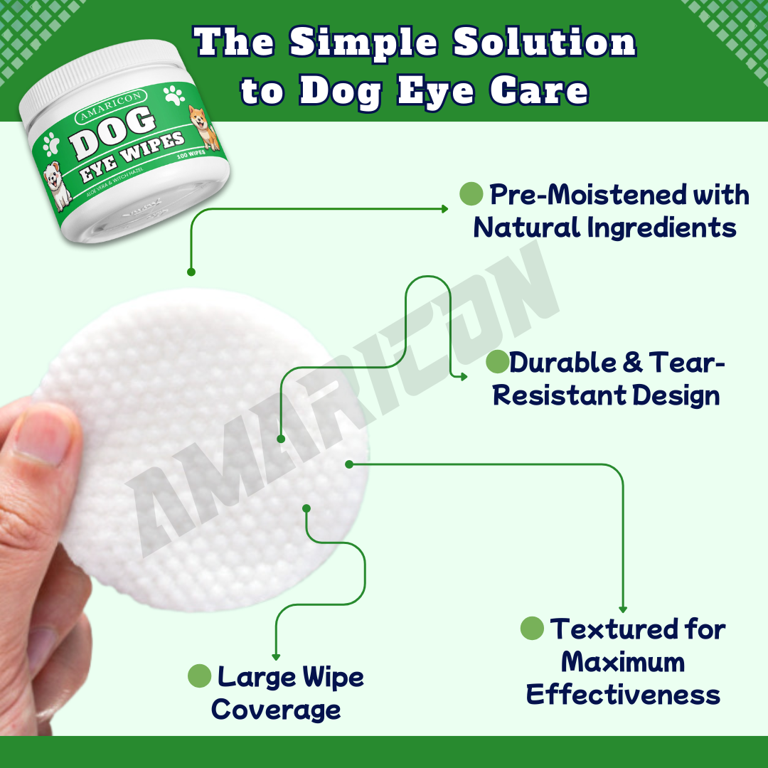Dog Eye Wipes – Gentle and Natural Eye Care – 100 Wipes