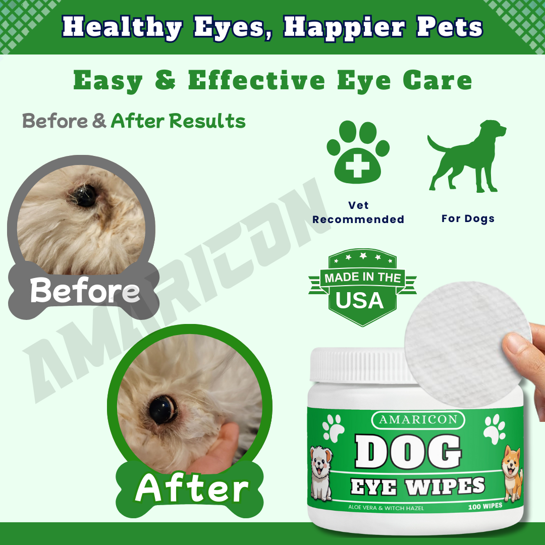 Dog Eye Wipes – Gentle and Natural Eye Care – 100 Wipes