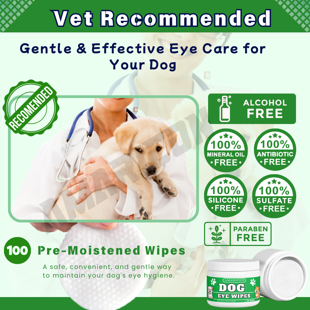 Dog Eye Wipes – Gentle and Natural Eye Care – 100 Wipes