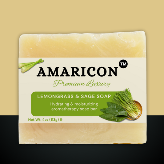 Lemongrass & Sage Soap – Gentle Cleansing for Sensitive Skin – 4 oz