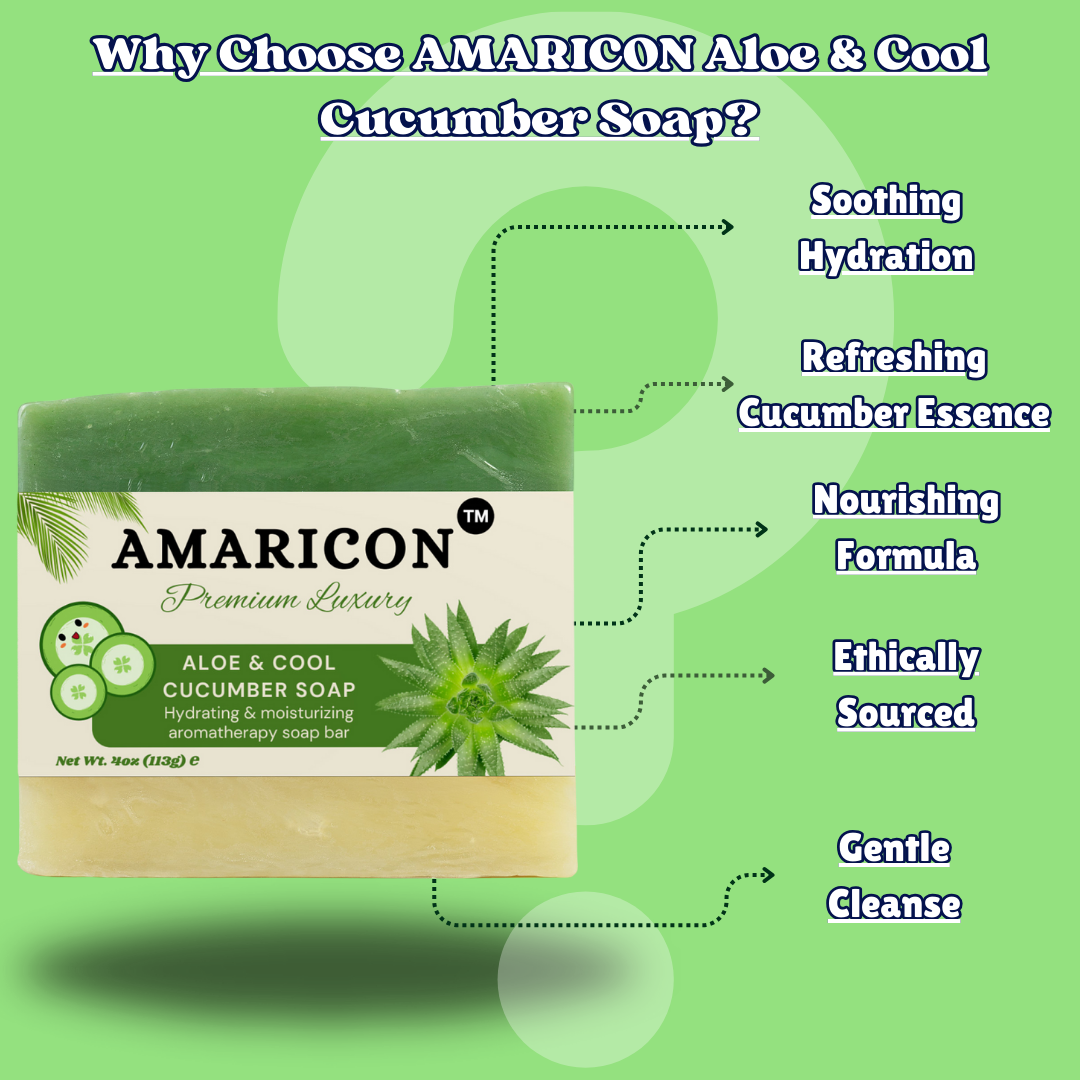 Aloe & Cool Cucumber Soap – Gentle Hydration & Refreshing Cleanse – 4 oz Bar