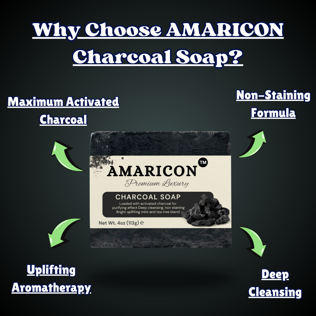 Charcoal Soap – Deep Cleansing Non-Staining Formula with Activated Charcoal