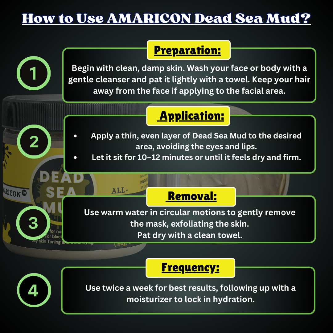 Dead Sea Mud – Ancient Skincare Secret for Healthier Skin – Mineral-Rich, Natural Remedy – 7 oz