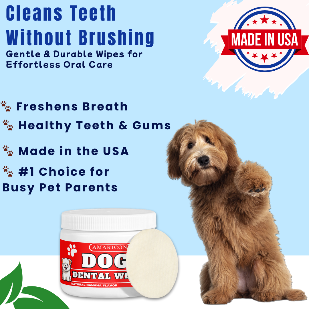 Dog Dental Wipes – Easy and Effective Oral Care – 100 Wipes