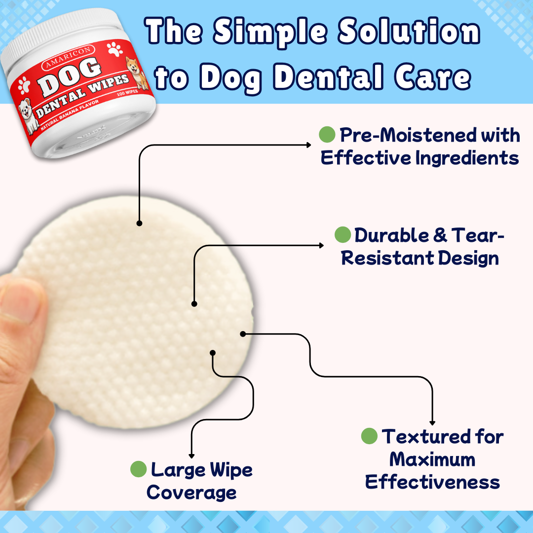 Dog Dental Wipes – Easy and Effective Oral Care – 100 Wipes