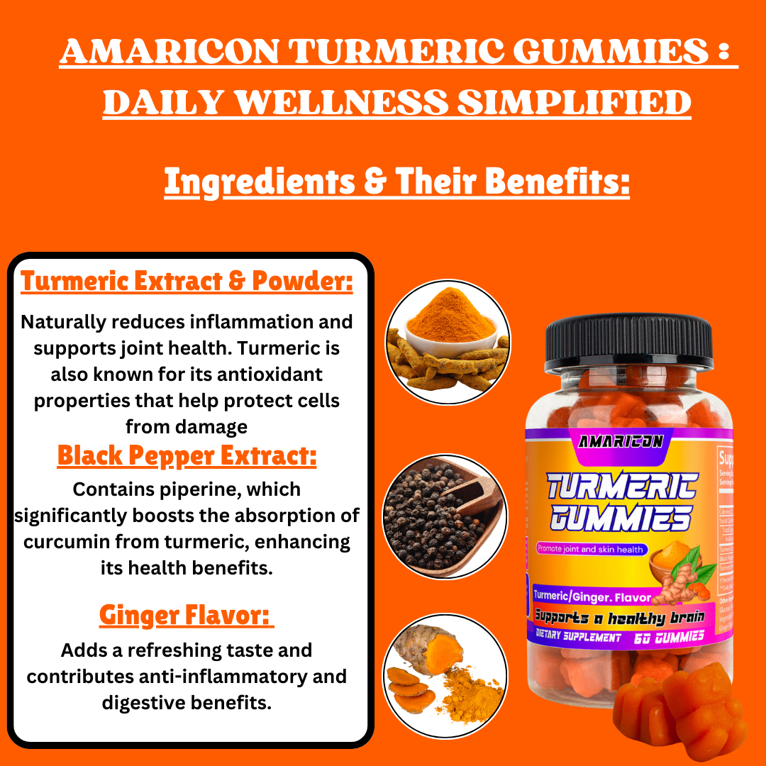 Turmeric Gummies – Antioxidant Support for Joints, Skin, and Overall Wellbeing