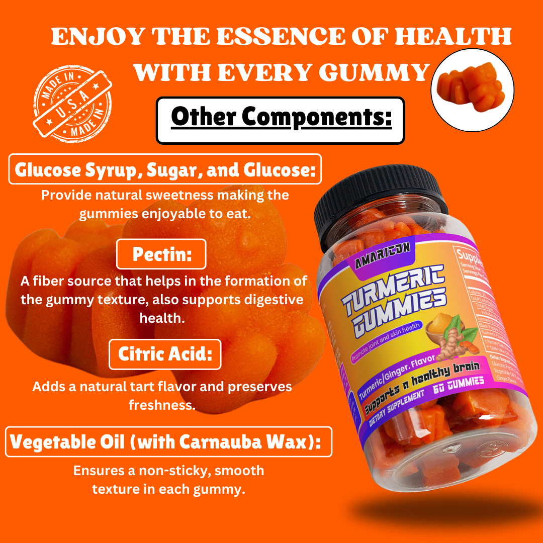 Turmeric Gummies – Antioxidant Support for Joints, Skin, and Overall Wellbeing