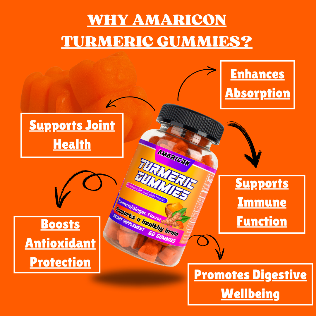 Turmeric Gummies – Antioxidant Support for Joints, Skin, and Overall Wellbeing