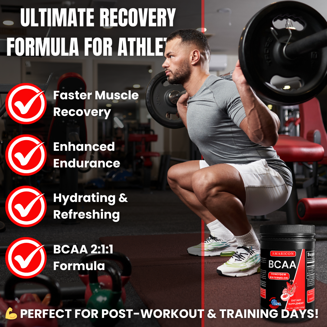 BCAA Post Workout Powder (Honeydew/Watermelon) – Premium BCAA Supplement for Muscle Recovery and Growth