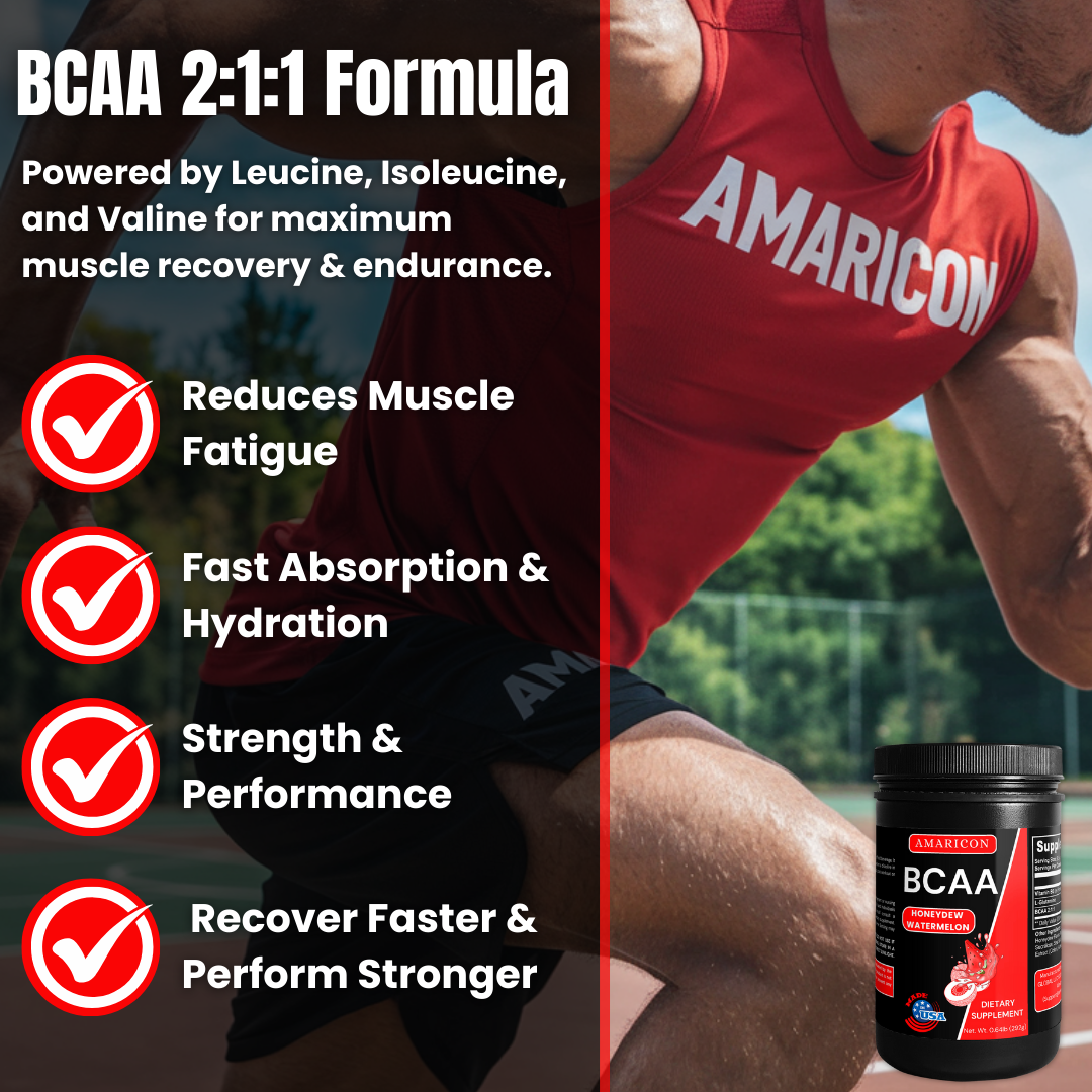 BCAA Post Workout Powder (Honeydew/Watermelon) – Premium BCAA Supplement for Muscle Recovery and Growth