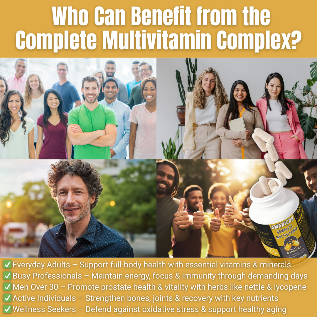 Complete Multivitamin Complex - Antioxidant-Rich Formula with Performance Enhancers, B Vitamins, and Immune System Support