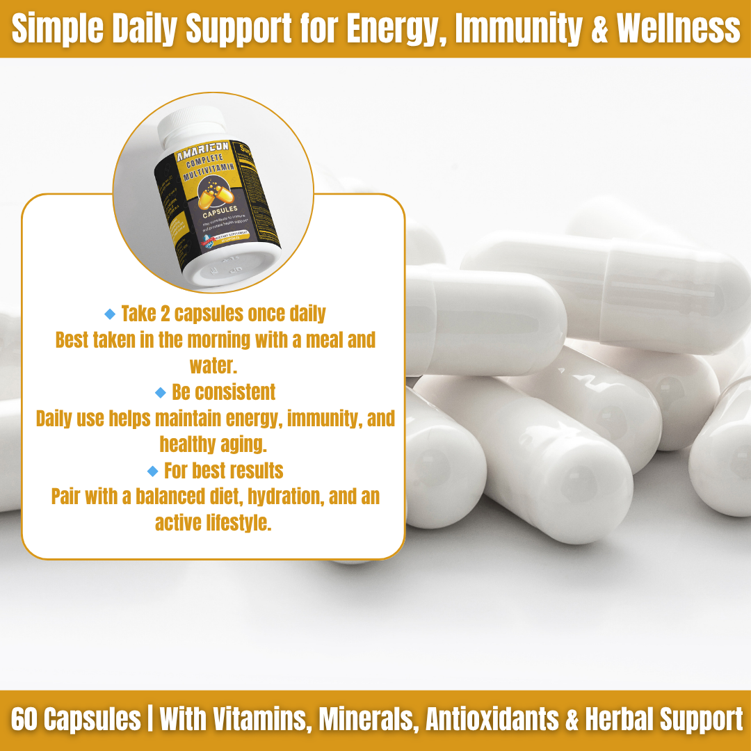 Complete Multivitamin Complex - Antioxidant-Rich Formula with Performance Enhancers, B Vitamins, and Immune System Support