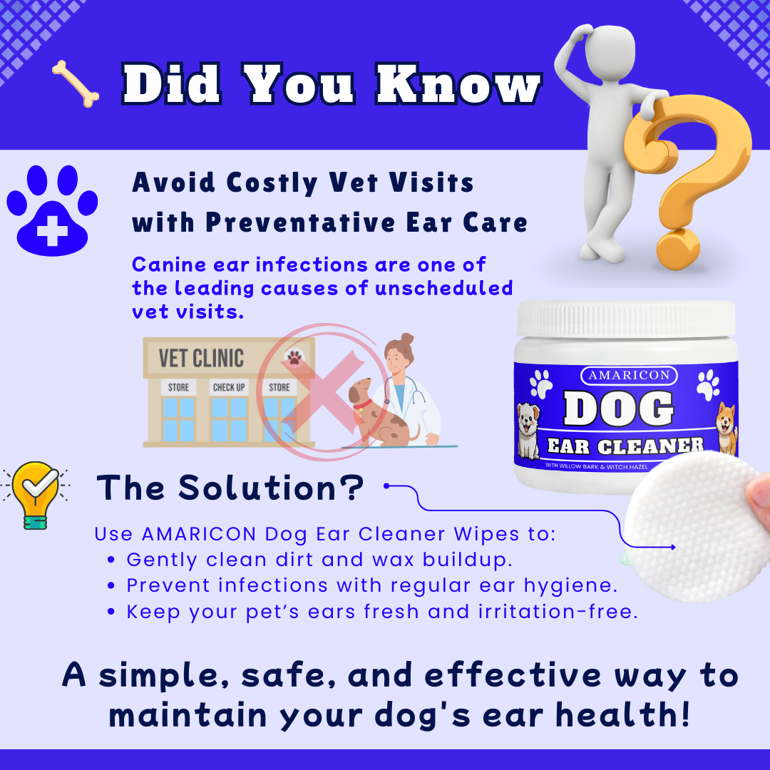 Dog Ear Cleaner Wipes – Gentle and Effective Ear Care – 100 Wipes
