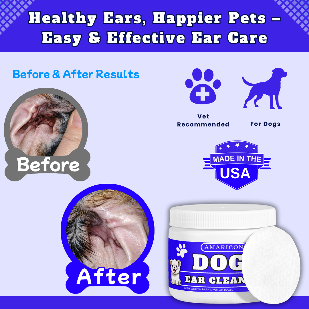 Dog Ear Cleaner Wipes – Gentle and Effective Ear Care – 100 Wipes