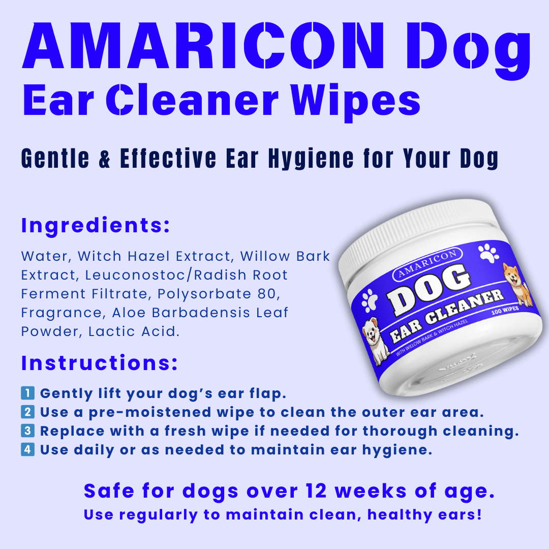 Dog Ear Cleaner Wipes – Gentle and Effective Ear Care – 100 Wipes