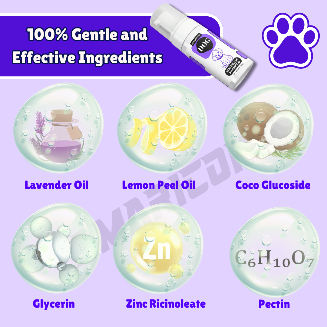Dog Waterless Shampoo – Effortless Cleaning and Long-Lasting Freshness – 4 fl oz