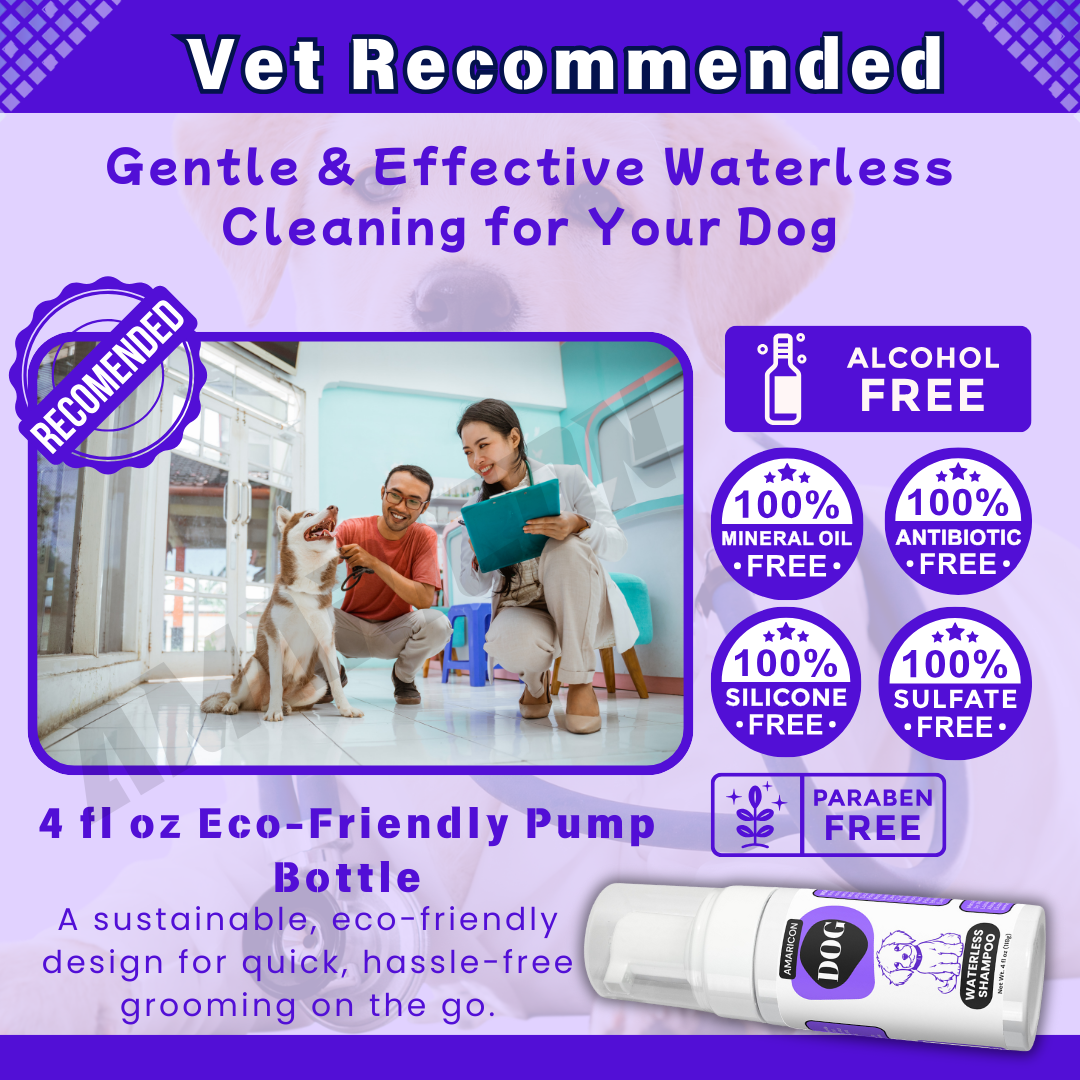 Dog Waterless Shampoo – Effortless Cleaning and Long-Lasting Freshness – 4 fl oz