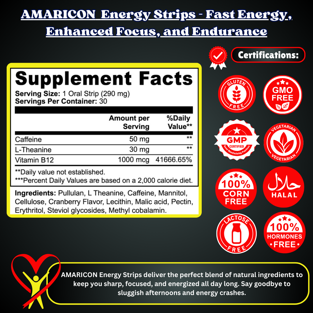 Energy Strips - Enhanced Focus, Endurance, and Mental Clarity with Natural Ingredients