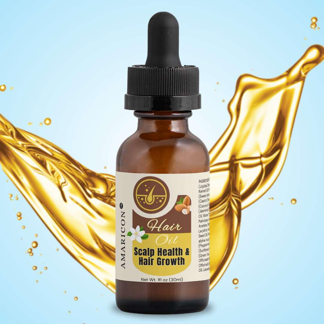 Hair Oil for Scalp Health and Hair Growth – Natural Oils & Vitamins – 1 fl oz