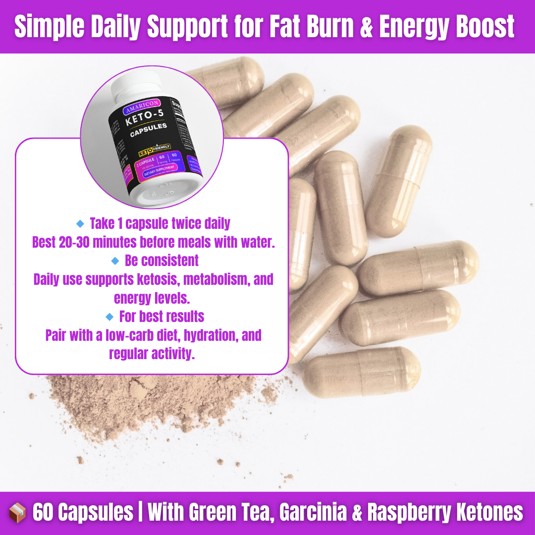 Keto-5 – Advanced Keto Support for Healthy Weight Control and Metabolism Boost