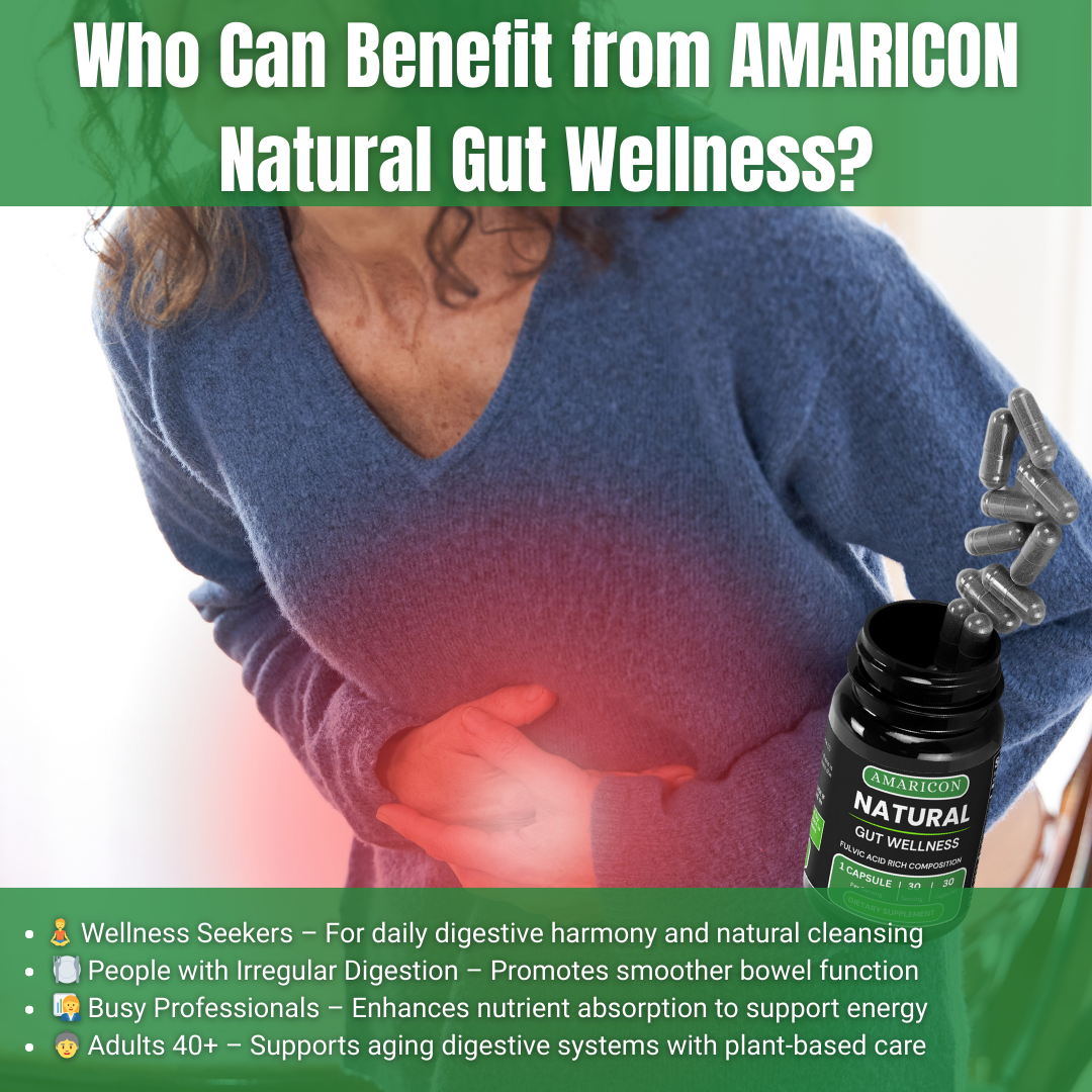Natural Gut Wellness Capsules – Advanced Digestive Support with Fulvic Acid, Birch Chaga, and Pine Bark Extract