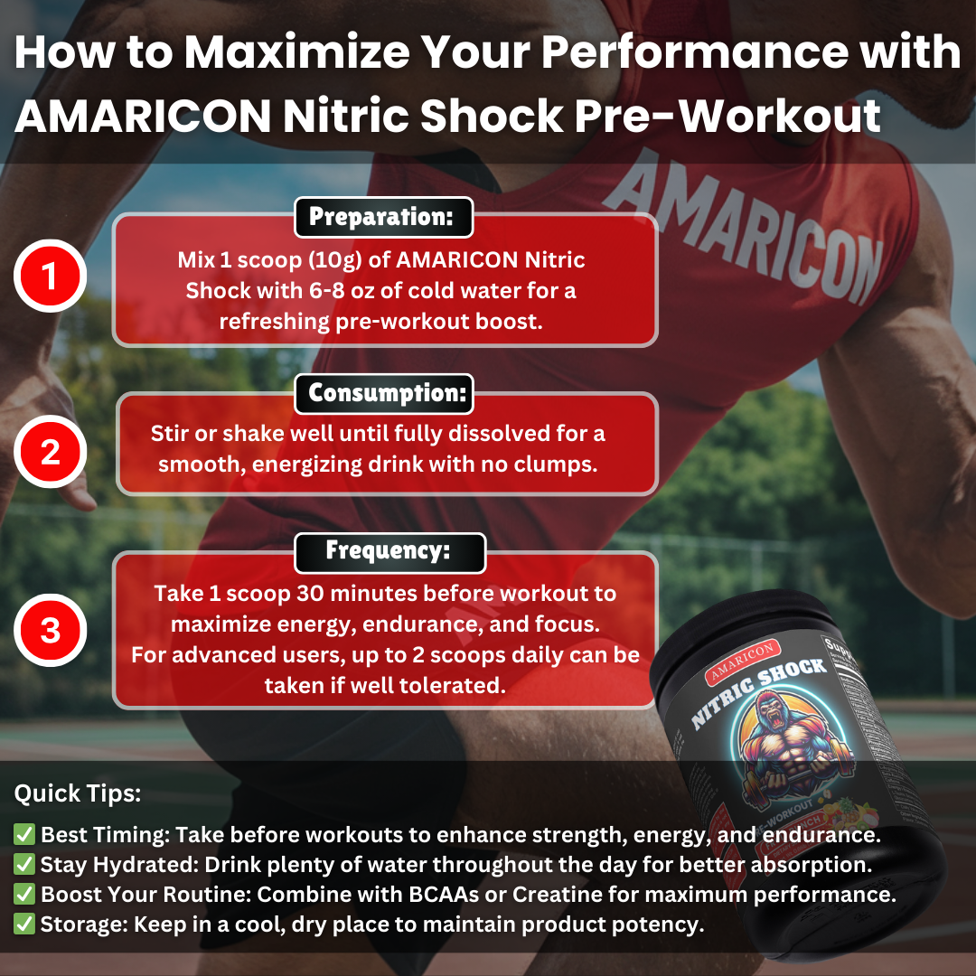Nitric Shock Pre-Workout Powder (Fruit Punch) – Ultimate Energy & Performance Boost – 0.66 lb