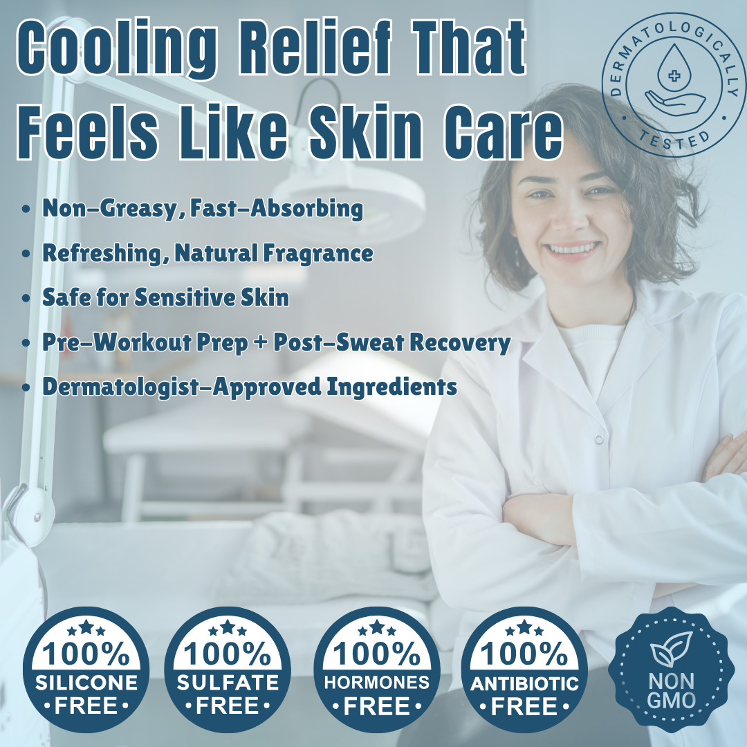 Polar Flex Cooling Gel – Pre and Post-Workout Skincare – 2 oz