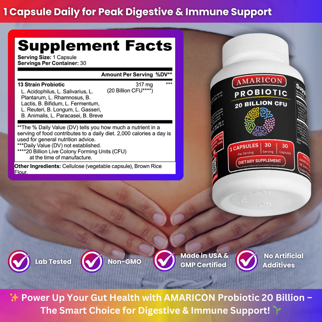 Probiotic 20 Billion – Advanced Digestive and Immune Health Support