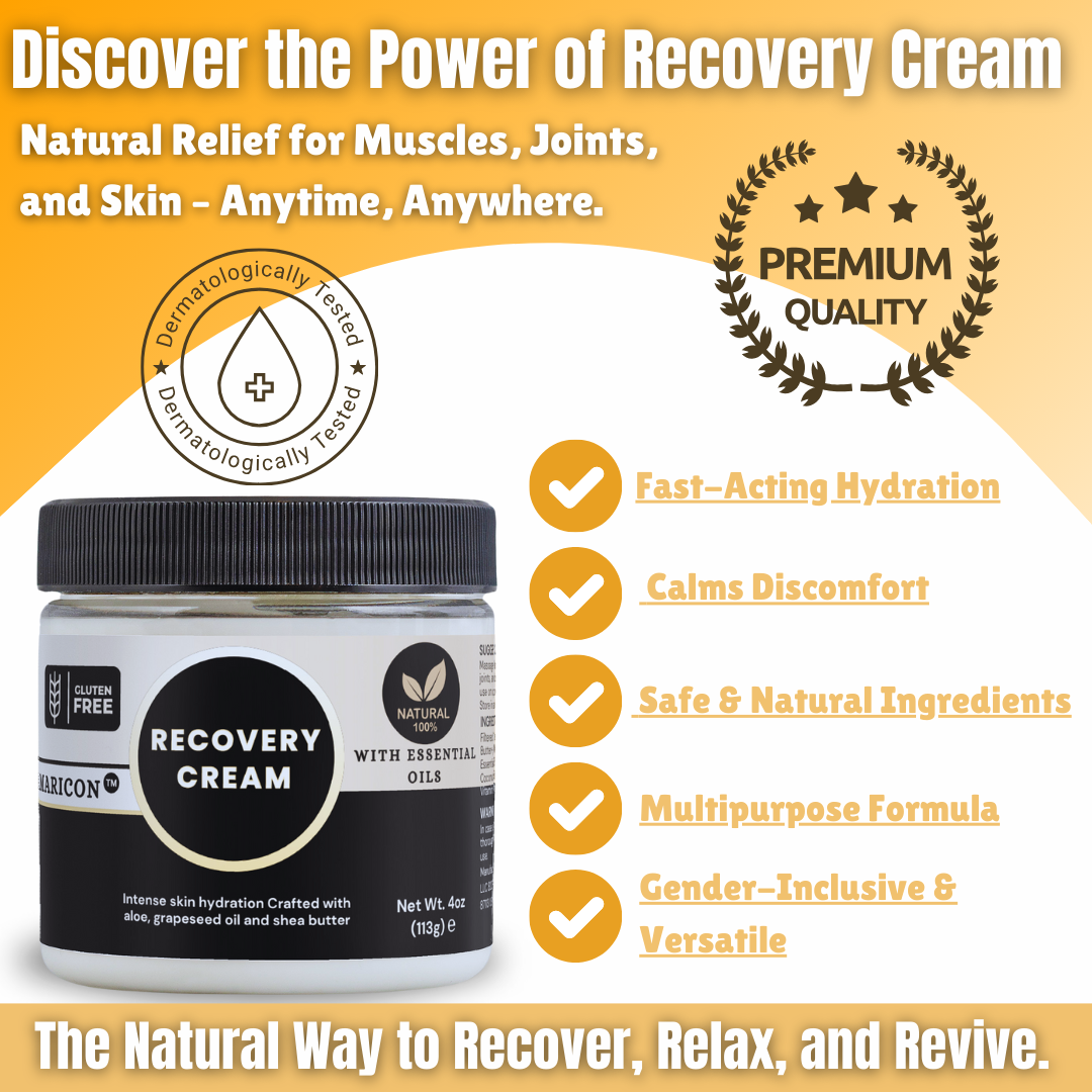 Recovery Cream – Premium Aloe Hydration and Relaxation – 4 oz