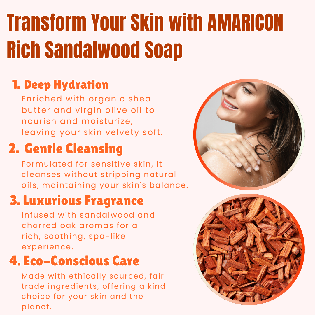 Rich Sandalwood Soap – Luxurious Moisturizing Bar – 4 oz