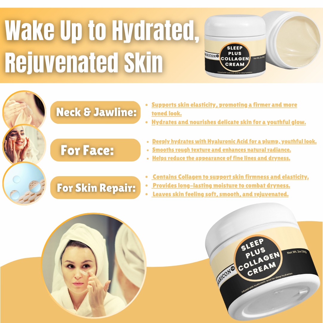 Sleep Plus Collagen Cream – Hydrating & Restorative Night Cream – 2 oz
