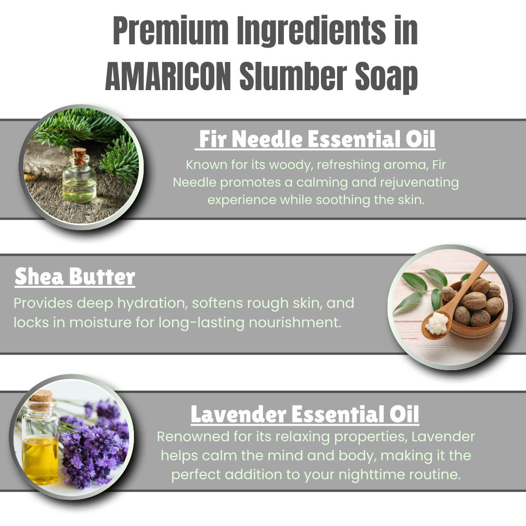 Slumber Soap – Light & Moisturizing with Fir Needle & Lavender – 4 oz