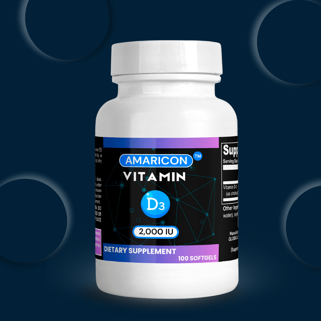 Vitamin D3 2,000 IU – Supports Energy, Bone Density & Immune Function