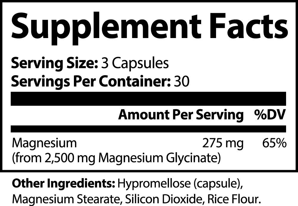 Magnesium Glycinate Capsules | Premium Sleep, Relaxation, and Muscle Support