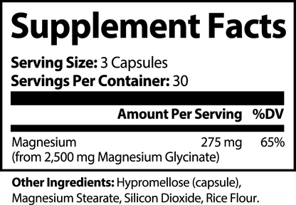 Magnesium Glycinate Capsules | Premium Sleep, Relaxation, and Muscle Support