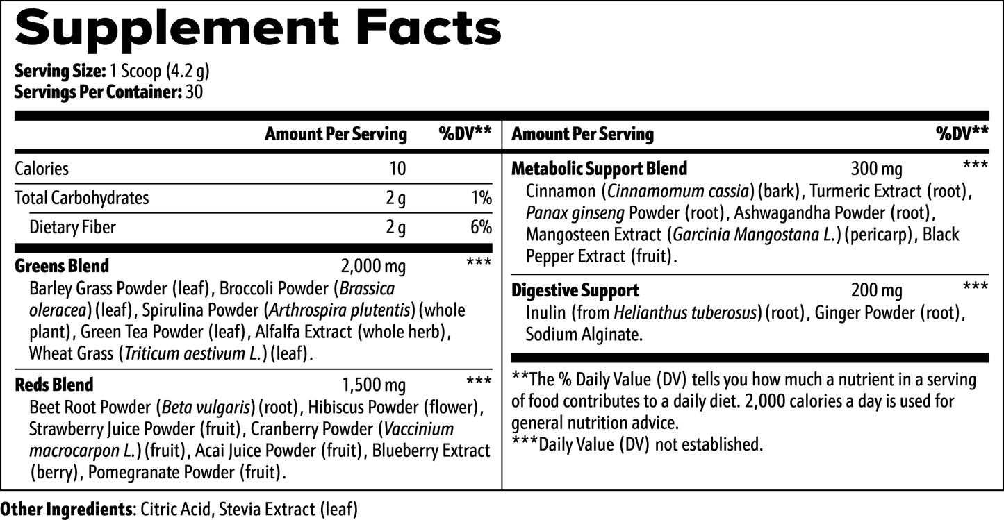 Greens Superfood - Nutrient-Rich Plant-Based Powerhouse for Optimal Health