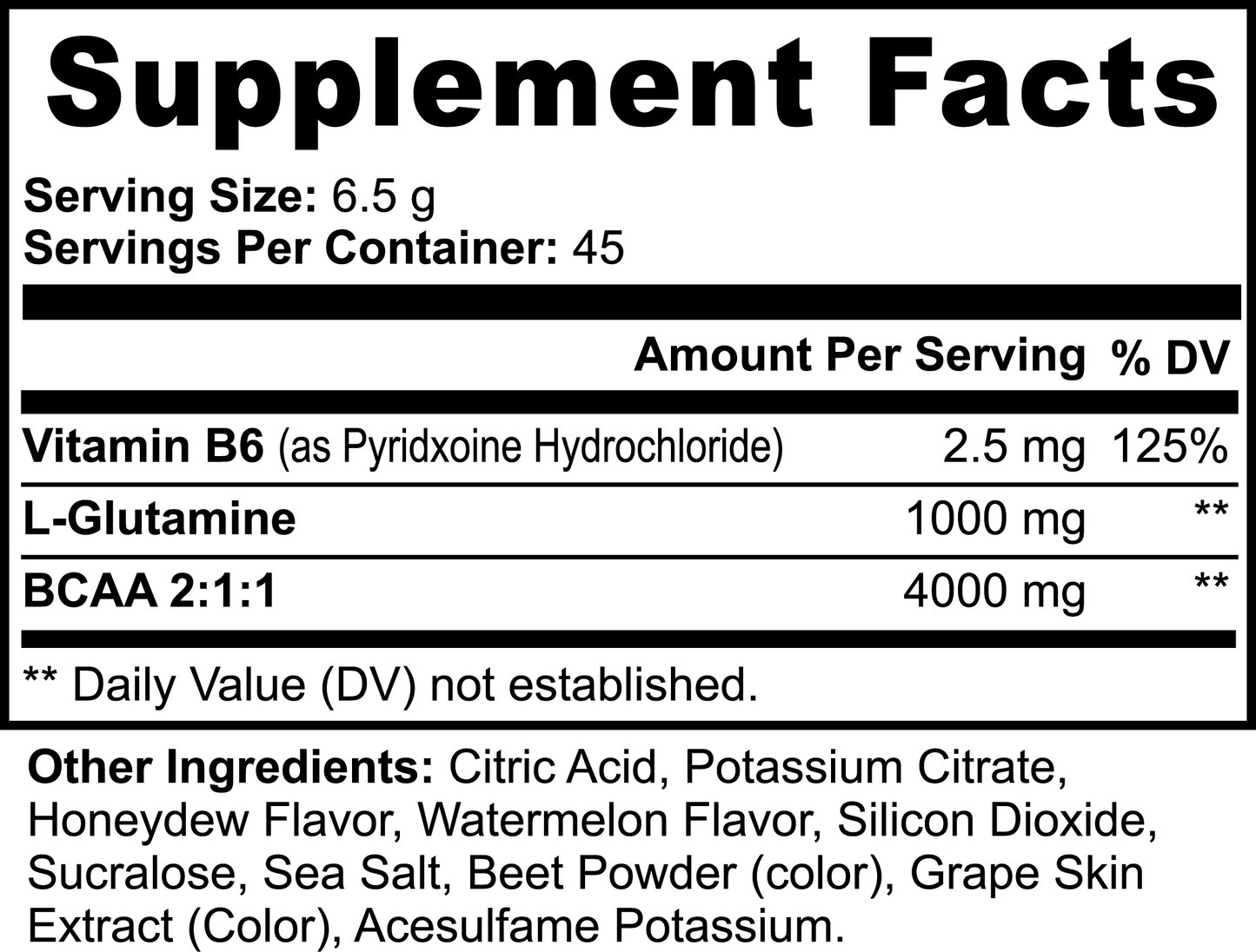 BCAA Post Workout Powder (Honeydew/Watermelon) – Premium BCAA Supplement for Muscle Recovery and Growth