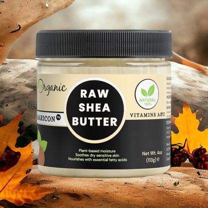 Raw Organic Shea Butter – 100% Vegan, Cruelty-Free Moisturizer – 4 oz