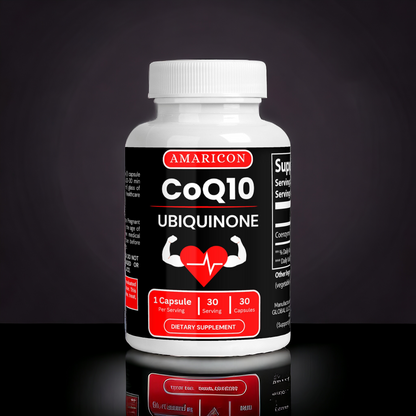 CoQ10 Ubiquinone | 30 Capsules | Supports Cardiovascular Health, Energy Production, and Overall Wellness