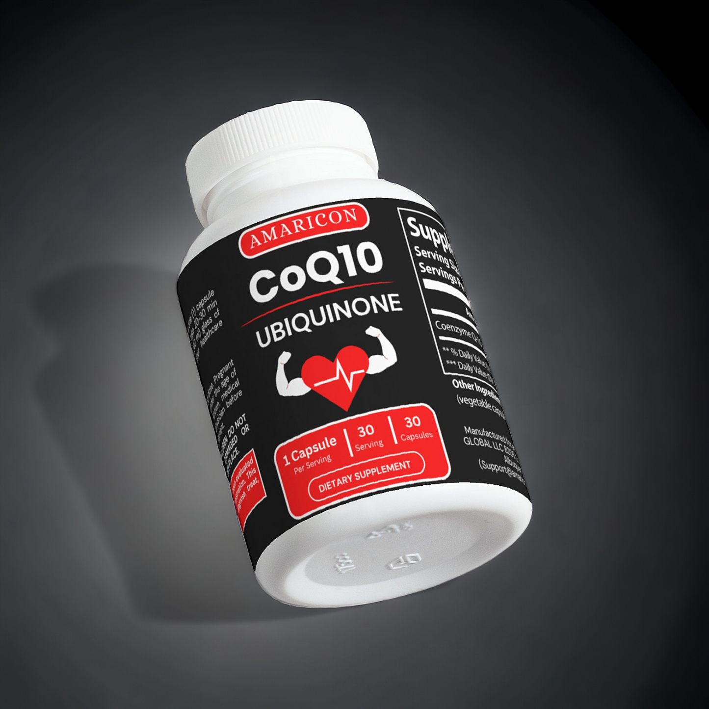 CoQ10 Ubiquinone | 30 Capsules | Supports Cardiovascular Health, Energy Production, and Overall Wellness