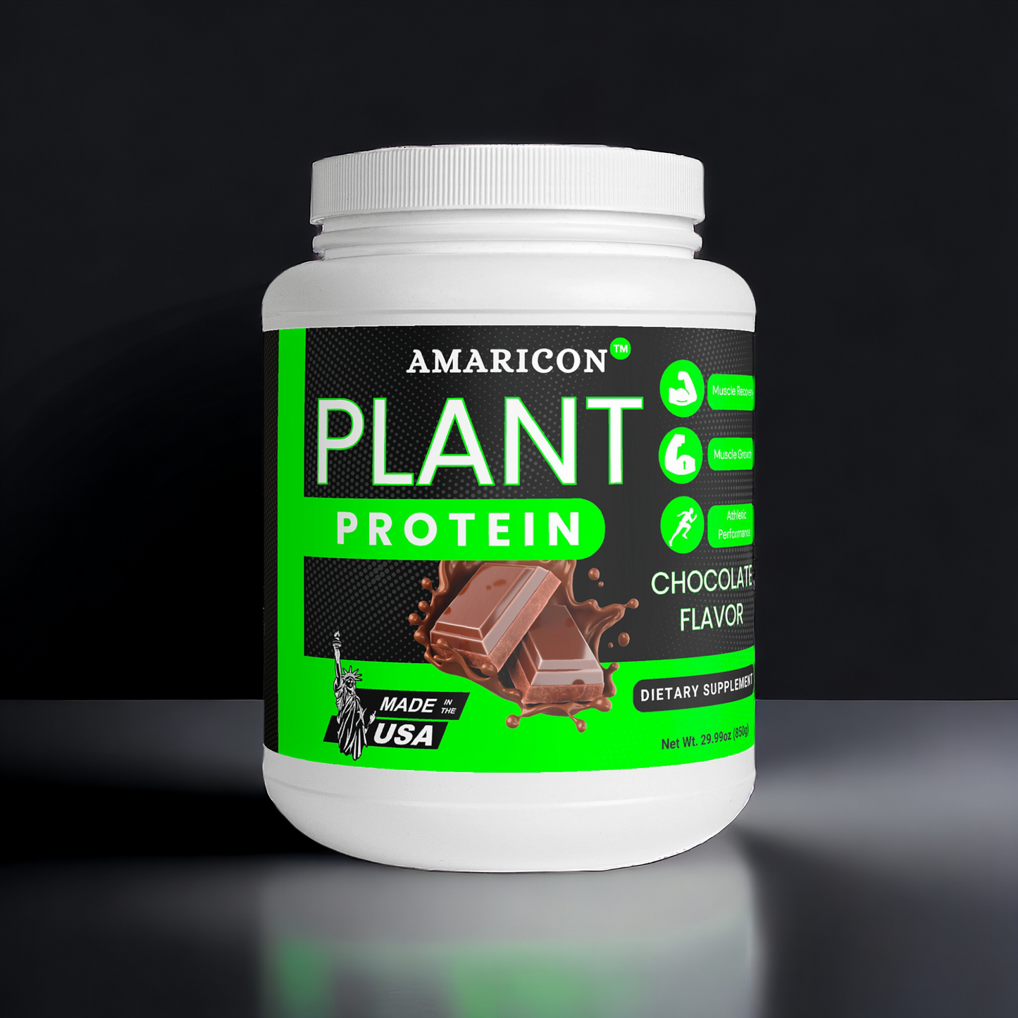 Plant Protein (Chocolate) - Premium Plant-Based Protein for Muscle Recovery and Growth