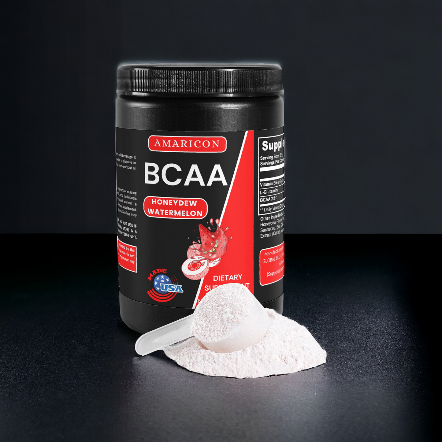 BCAA Post Workout Powder (Honeydew/Watermelon) – Premium BCAA Supplement for Muscle Recovery and Growth