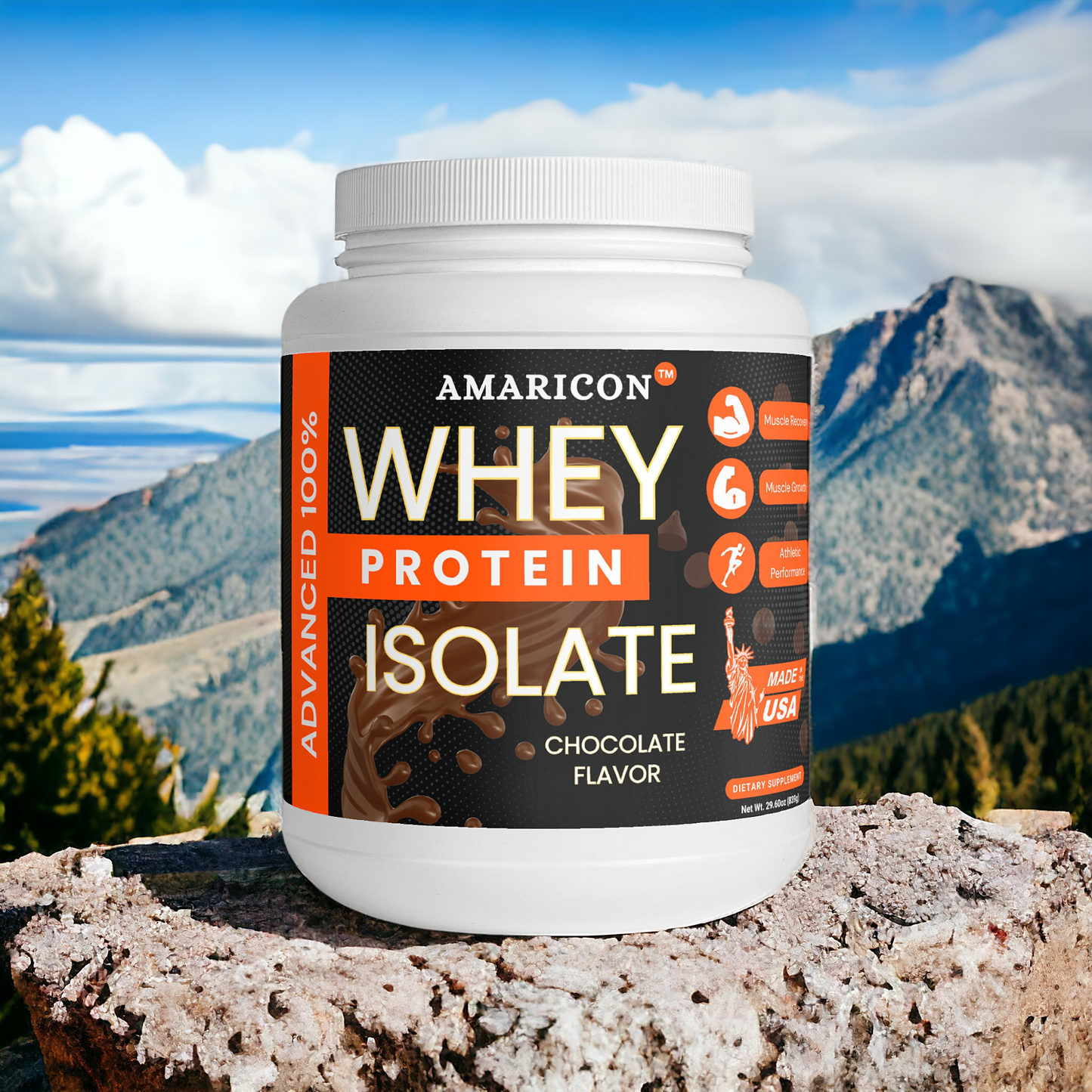 Advanced 100% Whey Protein Isolate (Chocolate) – Muscle Growth & Recovery – 29.60 oz