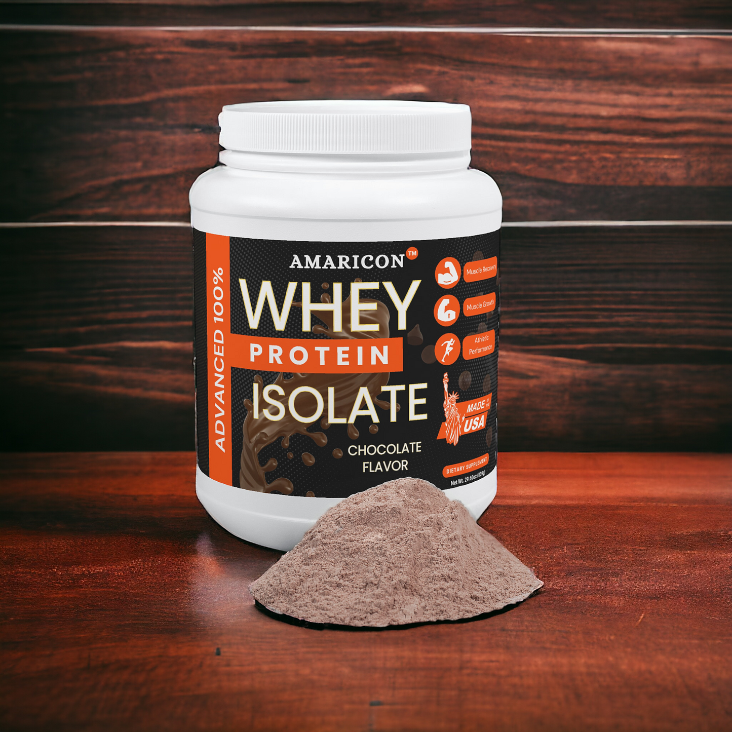 Advanced 100% Whey Protein Isolate (Chocolate) – Muscle Growth & Recovery – 29.60 oz