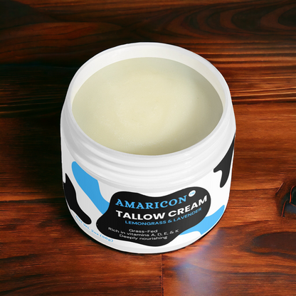 Tallow Cream Lemongrass & Lavender – Grass-Fed Beef Tallow – Luxurious Hydration – 2 oz