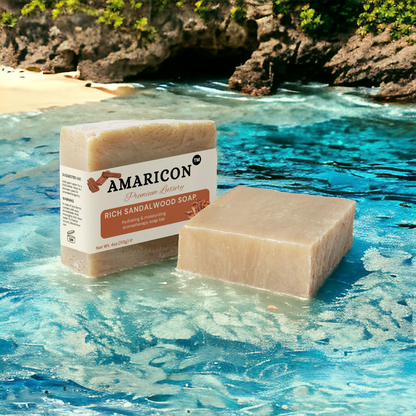 Rich Sandalwood Soap – Luxurious Moisturizing Bar – 4 oz