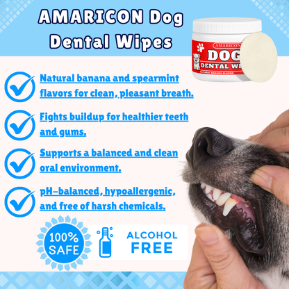 Dog Dental Wipes – Easy and Effective Oral Care – 100 Wipes