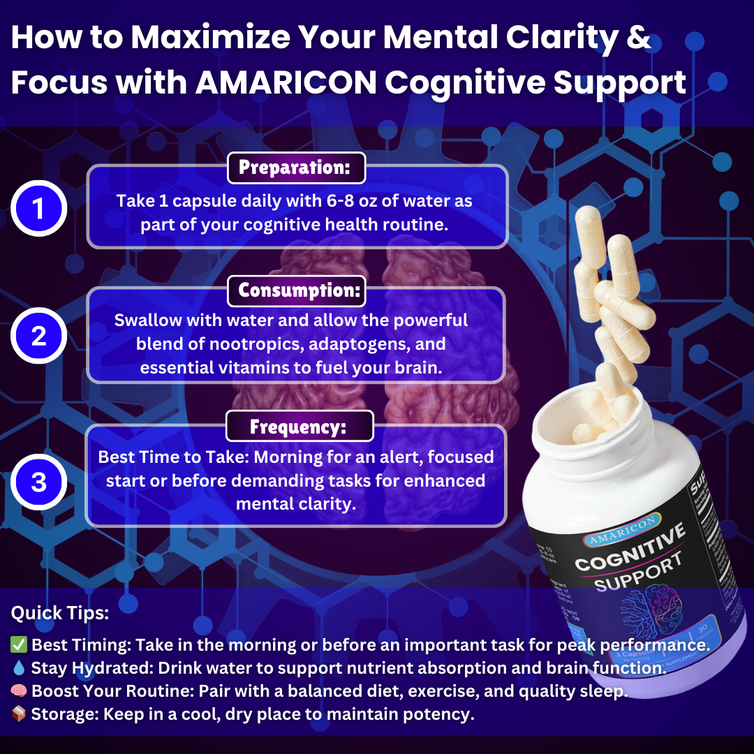 Cognitive Support - 30 Capsules for Enhanced Focus and Mental Clarity