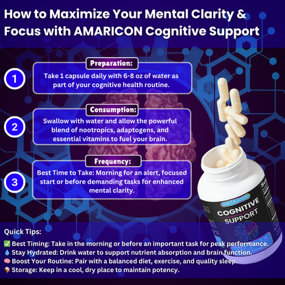 Cognitive Support - 30 Capsules for Enhanced Focus and Mental Clarity